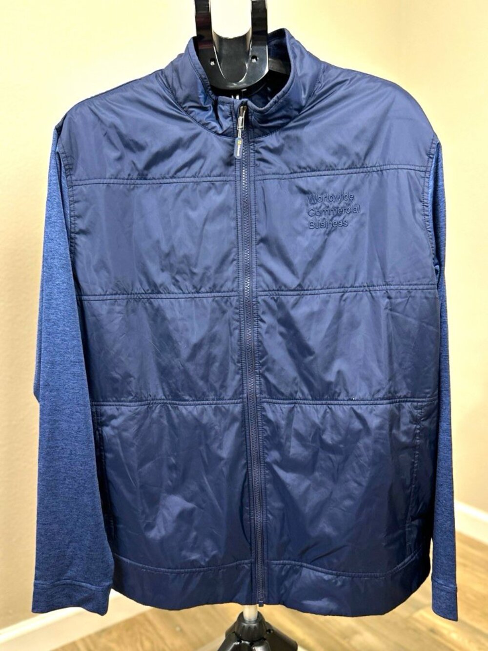 Cutter & Buck Men’s XL Navy Microsoft Full Zip Quilted Hybrid Jacket